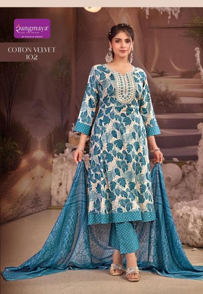 Rangmaya cotton velvet anantaa fashion kurti wholesaler